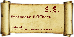 Steinmetz Róbert névjegykártya